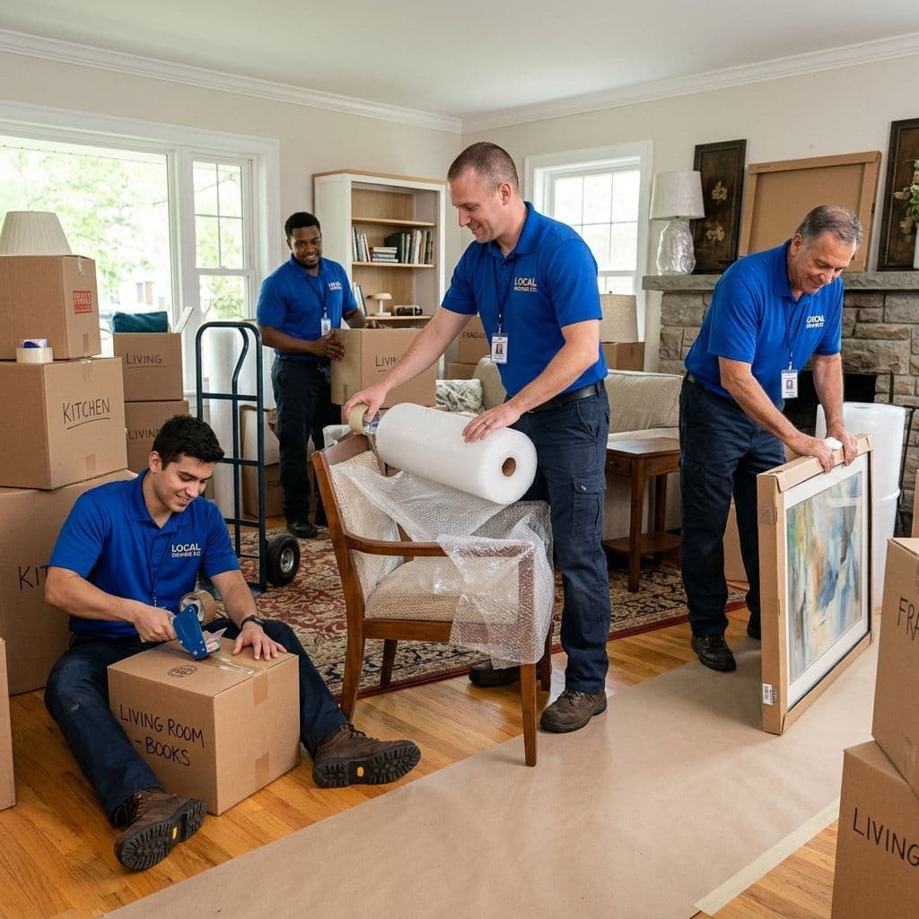 Motion packers and movers crew packing goods in Bally Dih Bokaro
